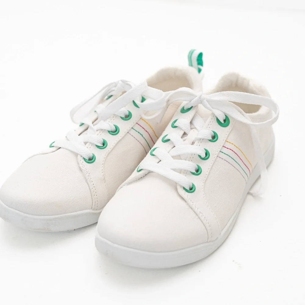 Vionic Beach‎ Stinson White Canvas Lace Up Sneakers